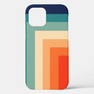 Retro 70s Colour Palette Throw Pillow iPhone 12 Case