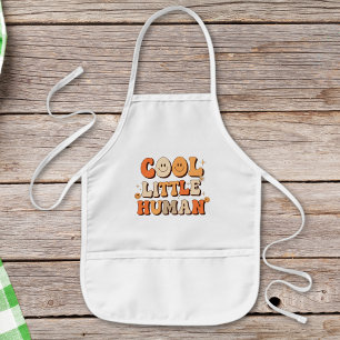 Retro 70s "Cool Little Human" Smiling Face Groovy Kids Apron