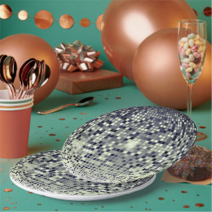 Retro 70s Disco Ball Party Paper Plates