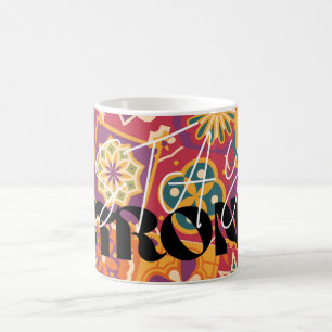 Retro 70s Floral Patchwork Stay Strong​Embrace vib Coffee Mug