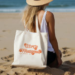 Retro 70s Girls Weekend Destination Tote Bag<br><div class="desc">A 70s-inspired retro modern girls' weekend tote bag in a vintage groovy colour palette. Perfect for spring weddings,  bridal showers,  bachelorette parties,  birthday parties,  girl's trips,  and even as a favour to your bride tribe and bridesmaids. Easily customize the city and state of your destination weekend trip.</div>