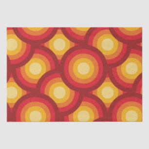 Retro 70s Groovy Circles Pattern Tissue Paper