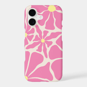 Retro 70s Groovy Pink Floral