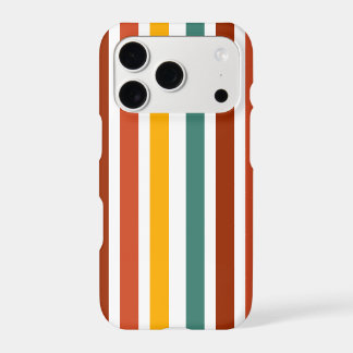 Retro 70s Multi-Color Vertical Stripes Earthy Mid-