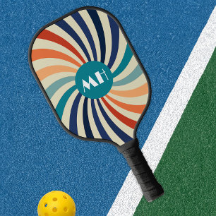 Retro 70s Starburst Monogram    Pickleball Paddle