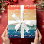 Retro 70s Stripes Merry Christmas Wrapping Paper<br><div class="desc">This design may be personalized in the area provided by changing the photo and/or text. Or it can be customized by clicking Personalize this Template and then choosing the click to customize further option and delete or change the colour of the background, add text, change the text colour or style,...</div>