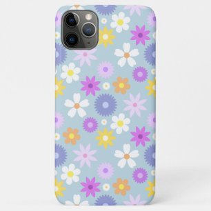 Retro 70s Style Flower Pattern Pastel Colours iPhone 11 Pro Max Case