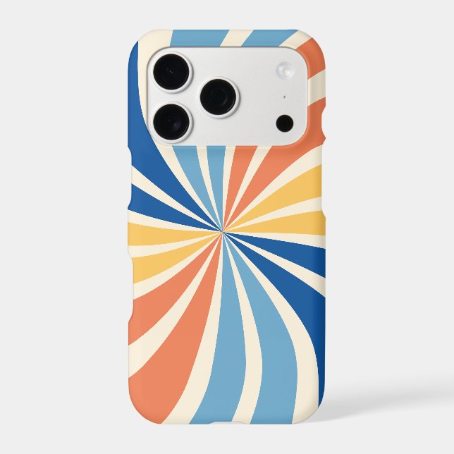 Retro 70s Sunburst Blue and Orange (Verso)