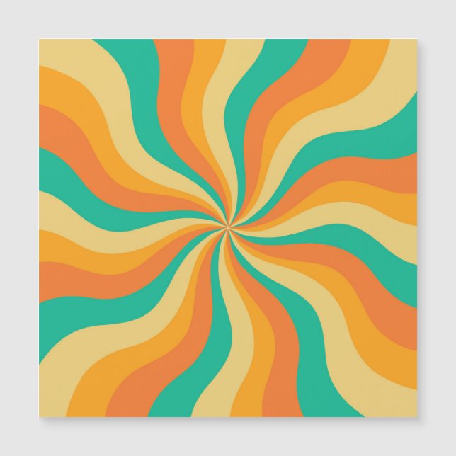 Retro 70s Sunburst Colourful Background (Front)