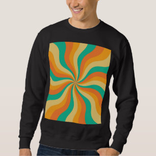 Retro 70s Sunburst Colourful Background Sweatshirt