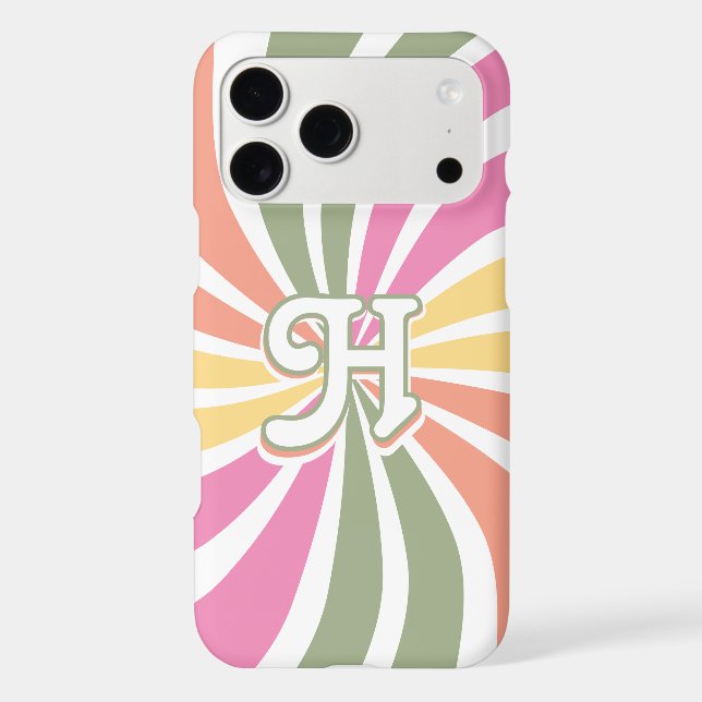 Retro 70s Sunburst Personalized Letter (Verso)