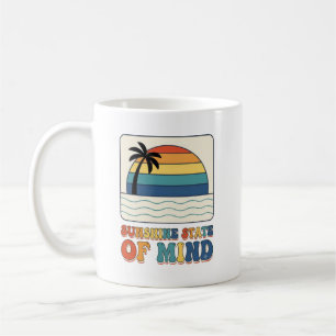 Retro 70s "Sunshine State of Mind" Palm Tree Coffee Mug