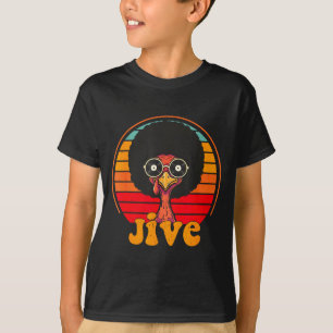 Retro 70s Turkey Jive Afro Thanksgiving Family Men T-Shirt
