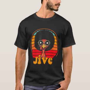 Retro 70s Turkey Jive Afro Thanksgiving Family Men T-Shirt