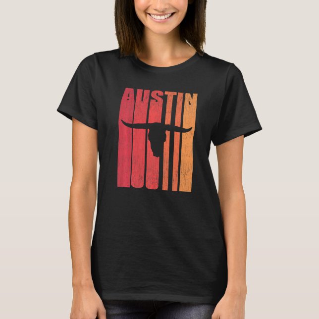 Retro 70s Vintage Austin Shirt Longhorn Silhouette (Front)