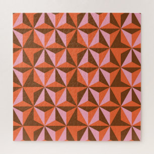 Retro 70's: Vintage Pattern Background Jigsaw Puzzle