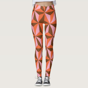 Retro 70's: Vintage Pattern Background Leggings