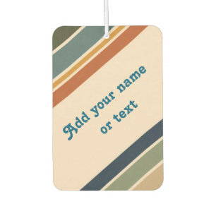 Retro 70s Vintage Stripe Personalized Air Freshener