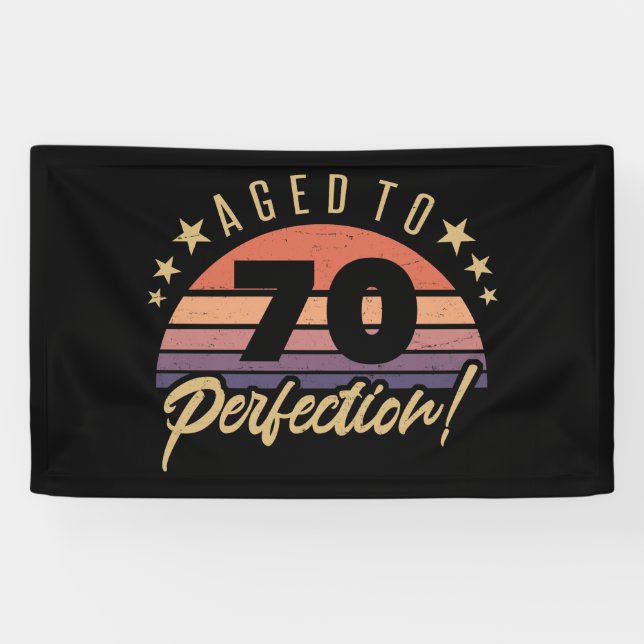 Retro 70th Birthday Humour Banner (Horizontal)
