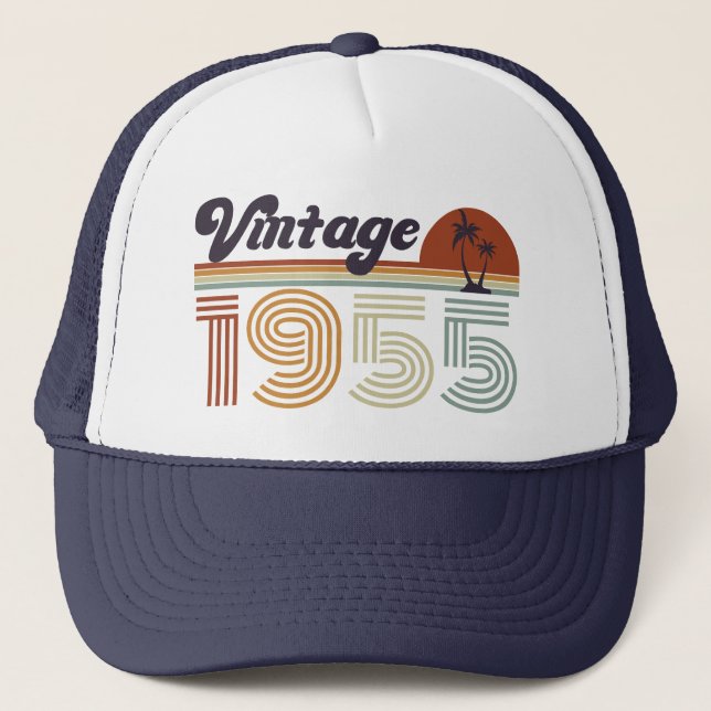 Retro 70th Birthday, Vintage 1955 Trucker Hat (Front)