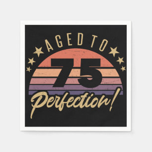 Retro 75th Birthday Humour Napkin