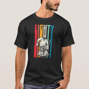 Retro 80 Year Old Ice Hockey Goalie 80th Birthday T-Shirt