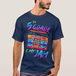 Retro 80s 5th Grade Back To School Boys Girls Kids T-Shirt