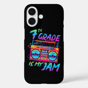 Retro 80s 7th Grade Is My Jam Back To School iPhone 16 Case