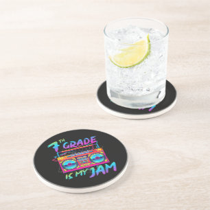 Retro 80s 7th Grade Is My Jam Back To School Coaster