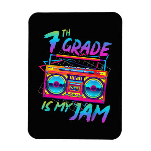 Retro 80s 7th Grade Is My Jam Back To School Magnet