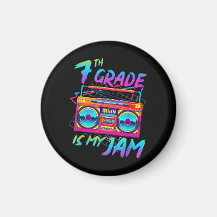 Retro 80s 7th Grade Is My Jam Back To School Magnet