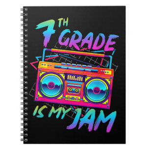 Retro 80s 7th Grade Is My Jam Back To School Notebook