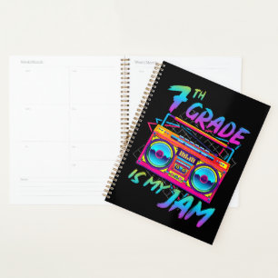 Retro 80s 7th Grade Is My Jam Back To School Planner