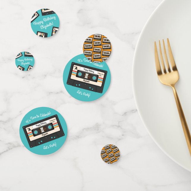 Retro 80's 90's Cassette Tape Music Birthday Party Confetti (Group)