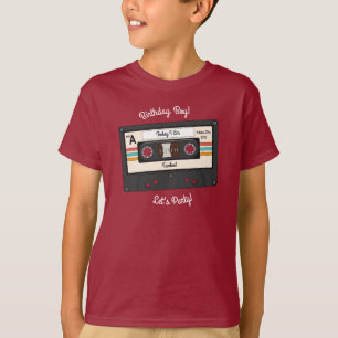 Retro 80's 90's Cassette Tape Music Birthday Party T-Shirt