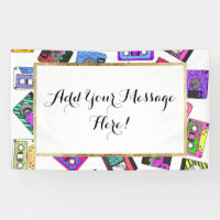 Retro 80's 90's Neon Patterned Cassette Tapes