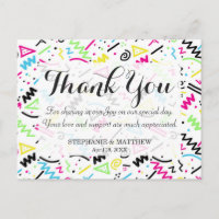 Retro 80's 90's Neon Pink Green Blue Yellow Doodle