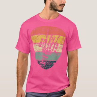 Retro 80s 90s Rock & Roll Skeleton Guitar Music Lo T-Shirt