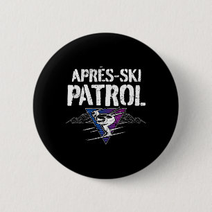 Retro 80s Apres Ski Patrol Vintage 2 Inch Round Button