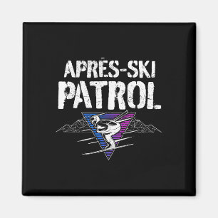 Retro 80s Apres Ski Patrol Vintage Magnet