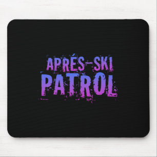 Retro 80s Apres Ski Patrol Vintage Mouse Pad