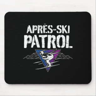 Retro 80s Apres Ski Patrol Vintage  Mouse Pad