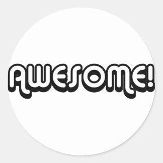 Retro 80s | Awesome! 80'S Slang Classic Round Sticker