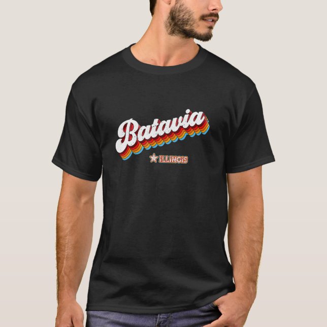 Retro 80s Batavia Illinois Il T-Shirt (Front)