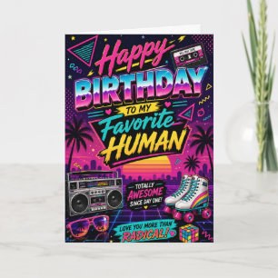 Retro 80s Birthday Card for Husband
