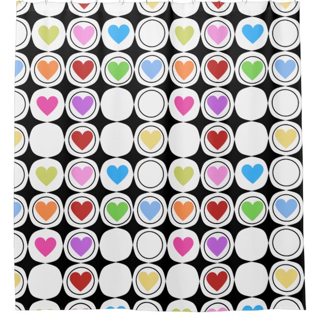 Retro 80s bold geometric hearts (Front)