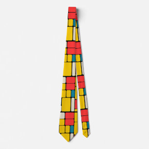 Retro 80s bold geometric modern bright tie
