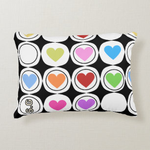 Retro 80s bold geometricherats bright accent pillow