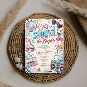 Retro 80s Bridal Shower Invitation