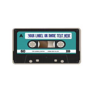 Retro 80s Cassette Mixtape Personalized Label